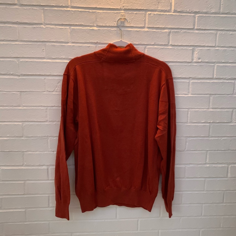 F/X Fusion Rust 1/4 Button Down Sweater Shirt - image 3